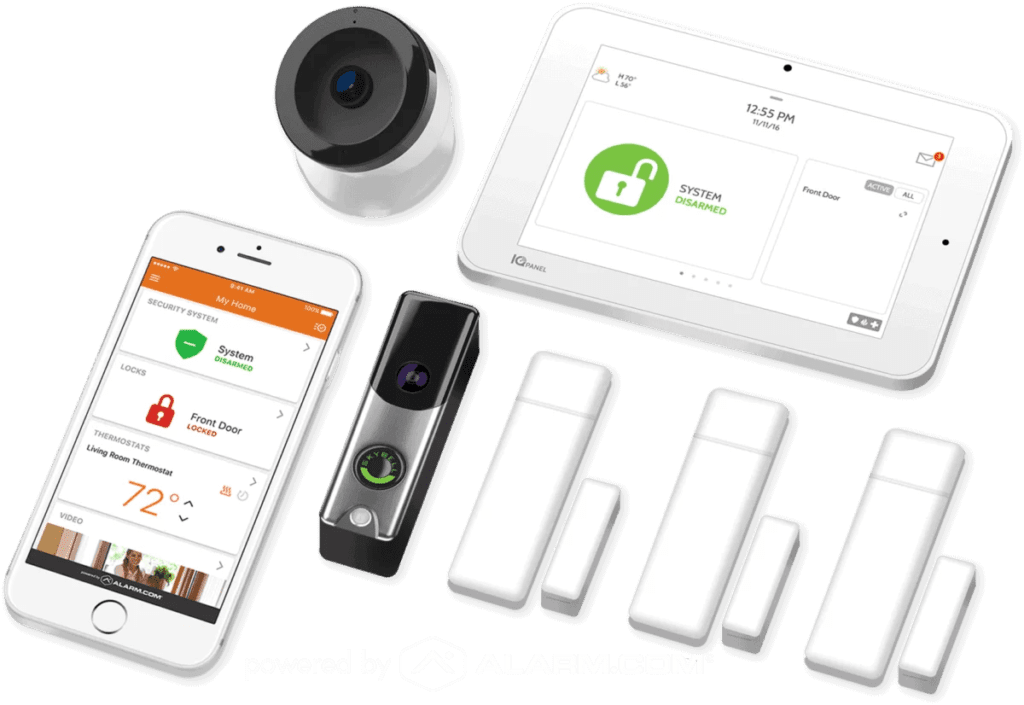 smart home security systems powered by alarm.com